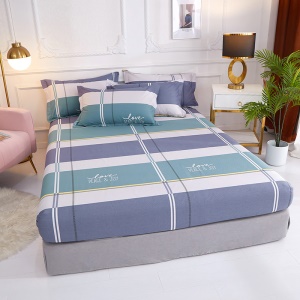 Ensemble de draps  en coton (drap + taies d'oreiller) imprimé sergé