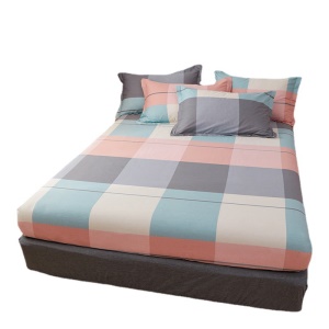 Ensemble de draps  en coton (drap + taies d'oreiller) imprimé sergé