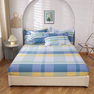 Ensemble de draps  en coton (drap + taies d'oreiller) imprimé sergé