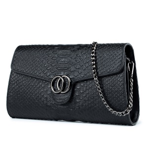 Sac de soirée  en cuir véritable  avec Impression crocodile