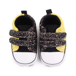 Chaussures bébé en toile multicolore brillant semelle souple