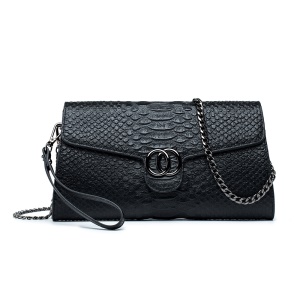 Sac de soirée  en cuir véritable  avec Impression crocodile