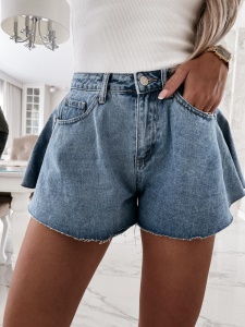 Short en denim décontracté pour femme