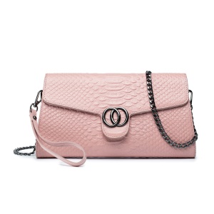 Sac de soirée  en cuir véritable  avec Impression crocodile