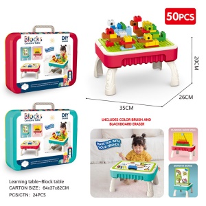 Table de peinture pour les enfants avec blocs de construction