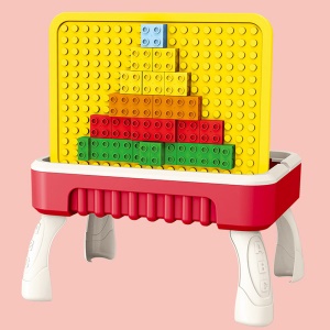 Table de peinture pour les enfants avec blocs de construction