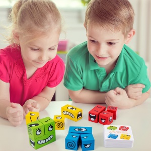 Jouets en bois pour enfants Rubik's Cube Building