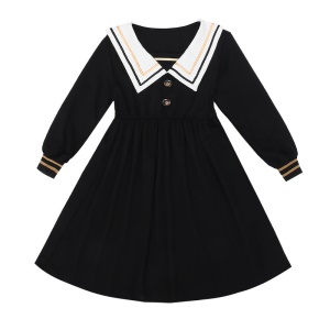 Robe manches longues pour fille coton