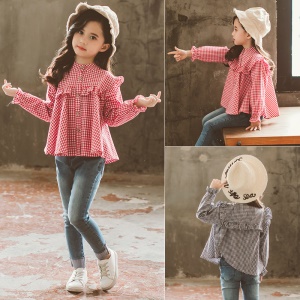 Chemise à carreaux pour fille