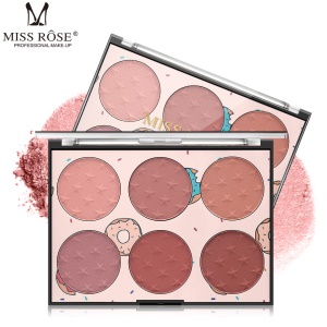 MISS ROSE Fard à joues avec 6 couleurs