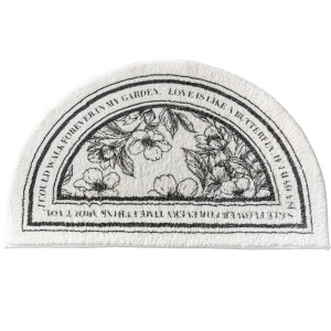 Tapis de sol pour salle de bain semi-circulaire absorbant et antidérapant
