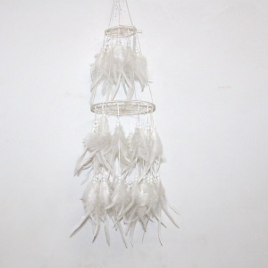 Pendentif de plumes ornements double couche tissé à la main