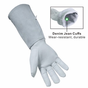 Gants longs en peau de mouton 43cm