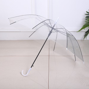 Parapluie long manche transparent