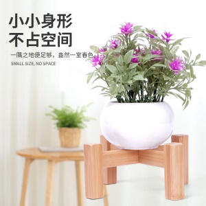 Support de pot de fleurs en bambou