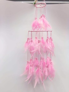 Pendentif de plumes ornements double couche tissé à la main