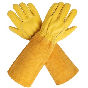 Gants longs en peau de mouton 43cm