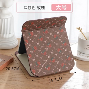 Miroir cosmétique de bureau pliant et portable