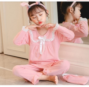 Vêtements  de maison manches longues en coton pour filles