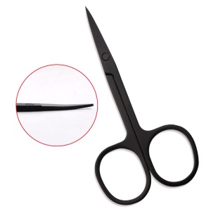 Ciseaux à sourcils en acier inoxydable noir