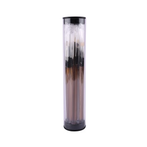 Pinceaux de manucure ensemble de de 15 pièces corps transparent en acrylique marron