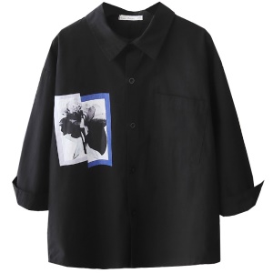 Chemise à manches longues pour enfant garçon style ample