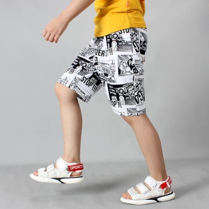 Pantalon court décontracté pour enfants en coton