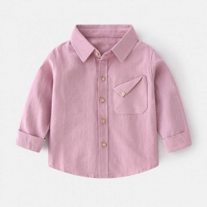 Chemise pour garçons à manches longues en coton