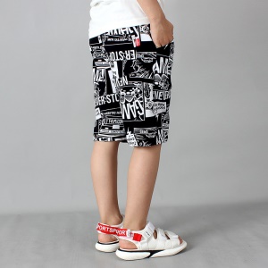 Pantalon court décontracté pour enfants en coton
