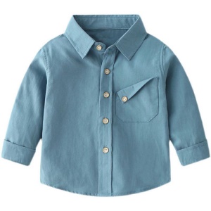 Chemise pour garçons à manches longues en coton