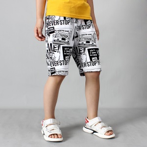 Pantalon court décontracté pour enfants en coton