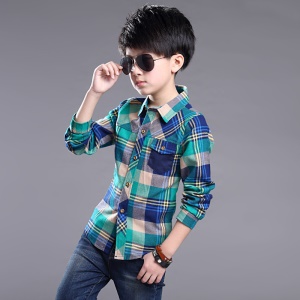 Chemise casual à carreaux pour enfants