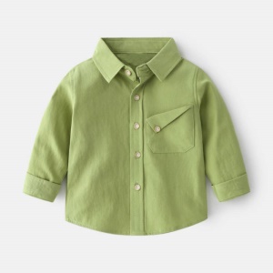 Chemise pour garçons à manches longues en coton