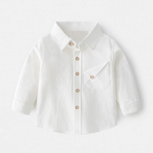Chemise pour garçons à manches longues en coton