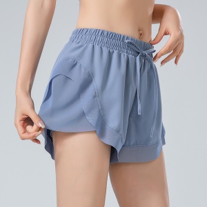 Short de sport femme double couche respirant pour course