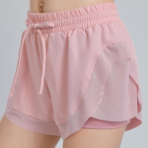 Short de sport femme double couche respirant pour course