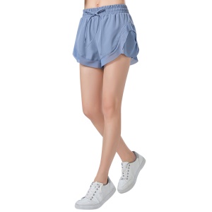 Short de sport femme double couche respirant pour course