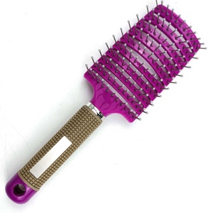 Peigne de massage à cheveux bouclés en plastique forme incurvé