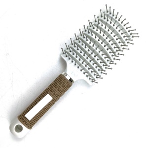 Peigne de massage à cheveux bouclés en plastique forme incurvé