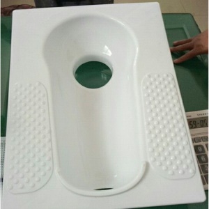 Toilette accroupie avec marche  en plastique antidérapant