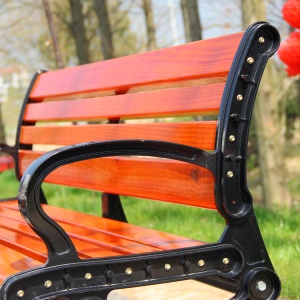 Banc de parc extérieur en bois massif