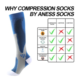 Chaussettes extensibles à compression pour hommes et femmes