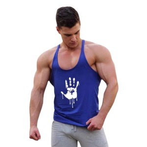 Top de sport pour hommes en coton imprimé