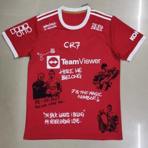 Maillot rouge Manchester United célèbre version fan CR7