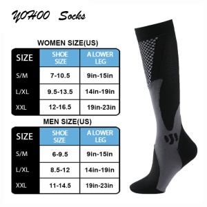 Chaussettes extensibles à compression pour hommes et femmes