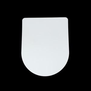 Siège de toilette blanc en forme de U à chute lente en porcelaine