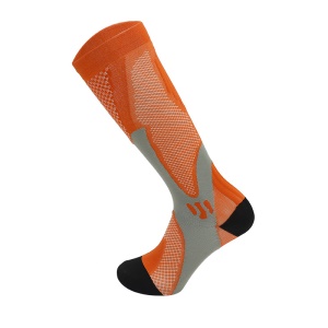 Chaussettes long de compression d'extérieur en maille respirant et évacuant la transpiration