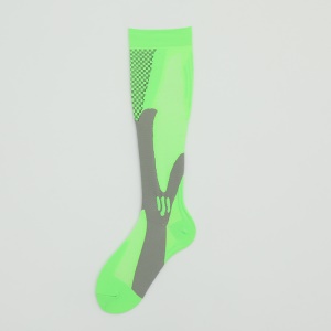 Chaussettes long de compression d'extérieur en maille respirant et évacuant la transpiration