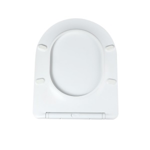 Siège de toilette blanc en forme de U à chute lente en porcelaine