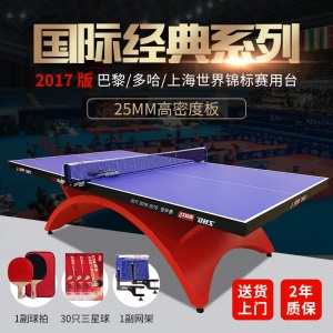 Table de tennis de table DHS à hauteur réglable et support d'arceau de compétition